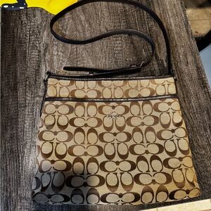 Brown Patterned Shoulder Bag